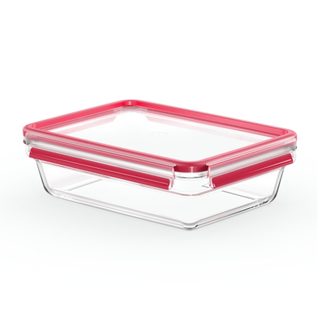 Ustensile bucatarie - Caserola Tefal MasterSeal Glass N1041110, 2 L, sticla, inchidere 100% etansa, transparent