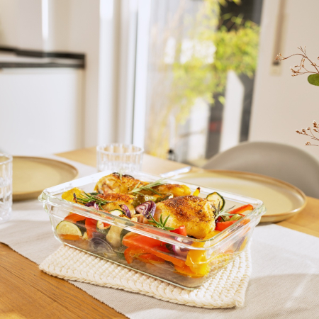 Caserola Tefal MasterSeal Glass N1041110, 2 L, sticla, inchidere 100% etansa, transparent [7]