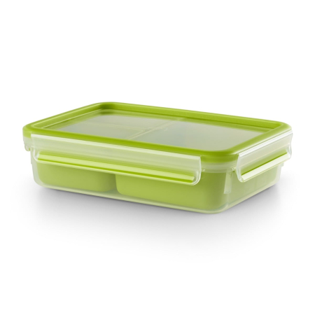 Ustensile bucatarie - Caserola Tefal MasterSeal to Go K3100412 , 1.2 L, plastic, inchidere 100% etansa, verde