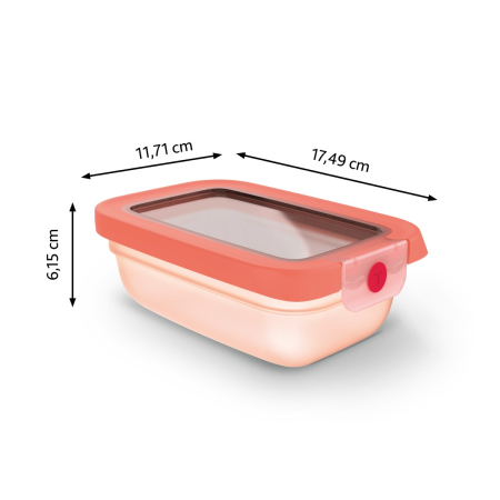 Caserola Tefal ONEClick N1210210, 0.5 L, plastic, inchidere 100% etansa, portocaliu [1]