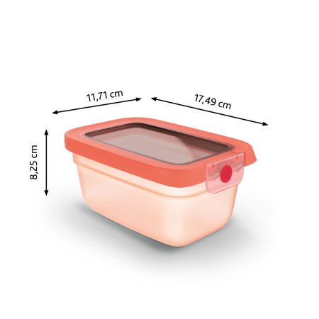 Caserola Tefal ONEClick N1210510, 0.75 L, plastic, inchidere 100% etansa, portocaliu [1]
