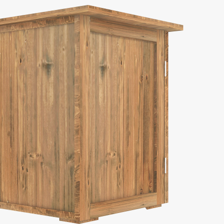  Casuta de Gradina din Lemn cu 2 Usi si Manere in Stil Rustic, 77x55x72 cm, Maro [7]