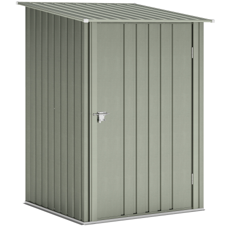 Gradina & balcon -  Casuta pentru Gradina 0,92m² din Otel Galvanizat, Depozit pentru Unelte cu Usa Blocabila, Acoperis inclinat, 100x104x160 cm, Argintiu