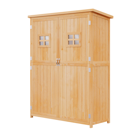 Gradina & balcon -  Casuta pentru gradina din lemn de brad, cu rafturi 127.5x50x164