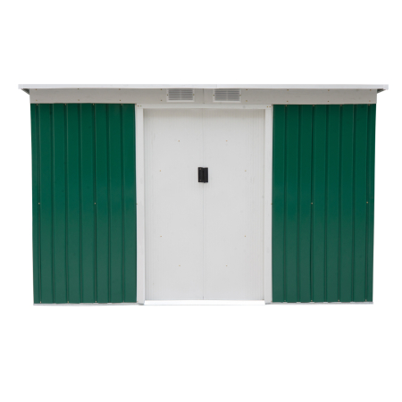  casuta pentru unelte gradina, 277x130x173cm, verde [4]