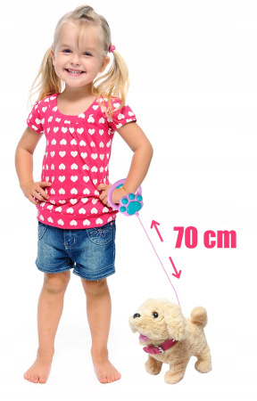 Catel interactiv copii sunete mers melodii lesa accesorii, 23x12x21 cm, joaca creativa, bej [7]