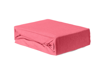 Textile & Saltele - Cearceaf Brius cu elastic Jersey, 100x200, 50% poliester , 50% bumbac, Material moale si prietenos cu pielea, Fuchsia