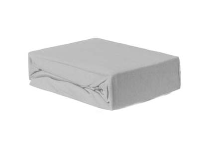 Textile & Saltele - Cearceaf Brius cu elastic Jersey, 100x200, 50% poliester , 50% bumbac, Material moale si prietenos cu pielea, Gri