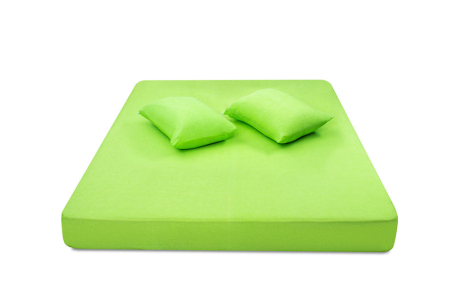 Textile & Saltele - Cearceaf Brius cu Elastic Jersey 160x200+ 2 Fete Perna 50x70, 50% poliester , 50% bumbac, Mint