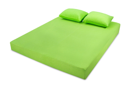 Cearceaf Brius cu Elastic Jersey 160x200+ 2 Fete Perna 50x70, 50% poliester , 50% bumbac, Mint [1]
