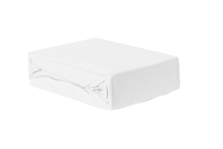 Textile & Saltele - Cearceaf Brius cu elastic Jersey, 160x200, 50% poliester , 50% bumbac, Material moale si prietenos cu pielea, Alb