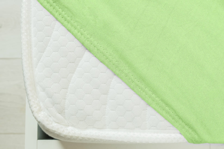 Cearceaf Brius cu elastic Jersey, 100x200, 50% poliester , 50% bumbac, Material moale si prietenos cu pielea, Mint [2]