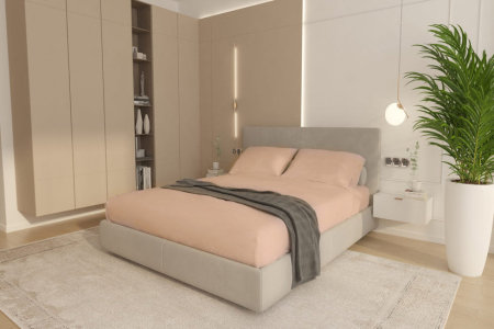 Cearceafuri de pat - Cearceaf Brius cu elastic Microfibra 160x200+2 Fete Perna 50x70, Fata Perna 50x70 cm, Roz