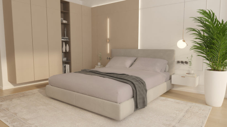 Cearceafuri de pat - Cearceaf Brius cu elastic Microfibra 160x200+2 Fete Perna 50x70, Fata Perna 50x70 cm, Gri