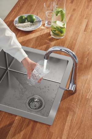 Chiuveta bucatarie Grohe 31578SD1, K700, 464 x 464 mm, pe blat, 1 cuva, ventil, crom [6]