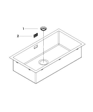 Chiuveta bucatarie Grohe 31580SD1, 864 mm, 464 mm, 200 mm, 800 x 400 x 200 mm, 900 mm, 10 mm, 1 nr boluri, Crom [4]