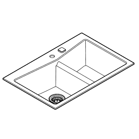 Chiuveta bucatarie Grohe 31657AP0, K700, quartz, 840 x 560 mm, pe blat, 2 cuve, evacuare, negru [5]