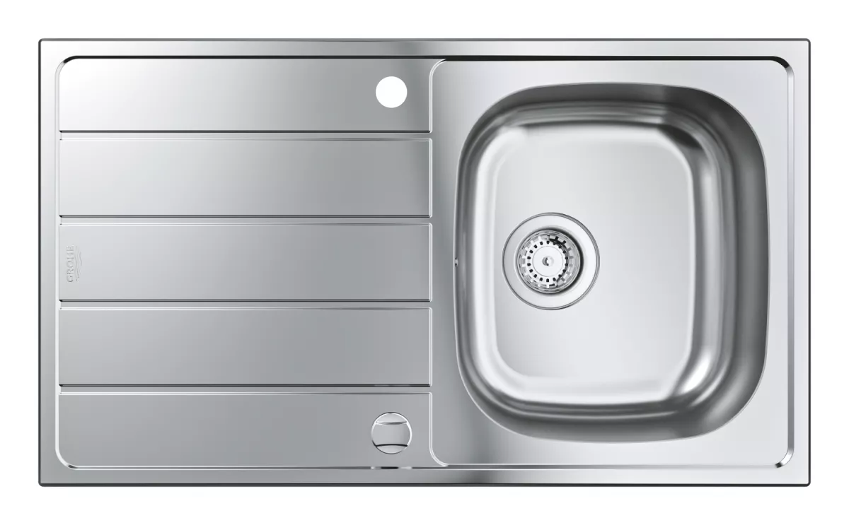Chiuvete compozit - Chiuveta bucatarie Grohe K200, otel, 860 x 500 mm, pe blat, reversibila, crom, 31552SD1