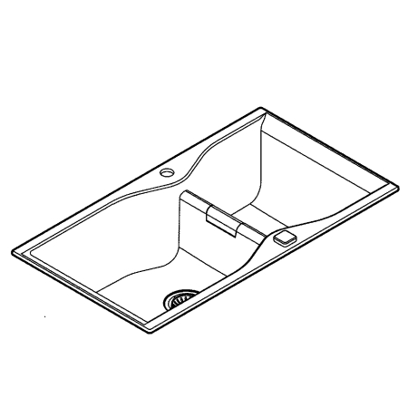 Chiuveta bucatarie Quartz Grohe 31658AT0, K700, 900 x 500 mm, 2 cuve, pe blat, evacuare, antracit [5]
