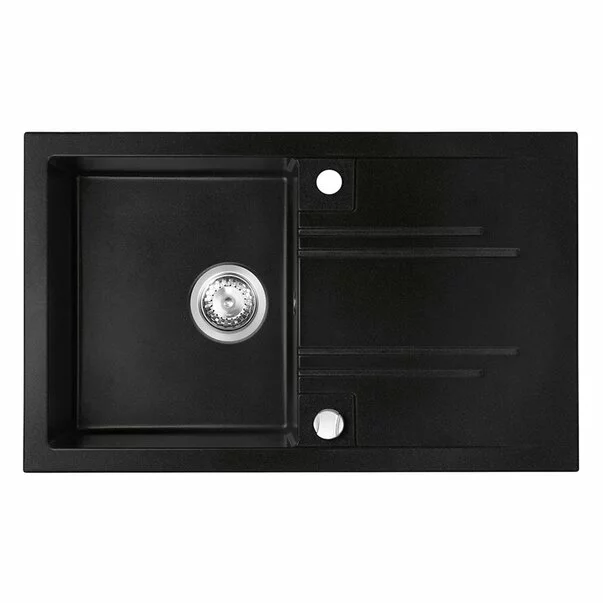 Chiuvete compozit - Chiuveta compozit Ferro Mezzo II reversibila 78x48 cm grafit