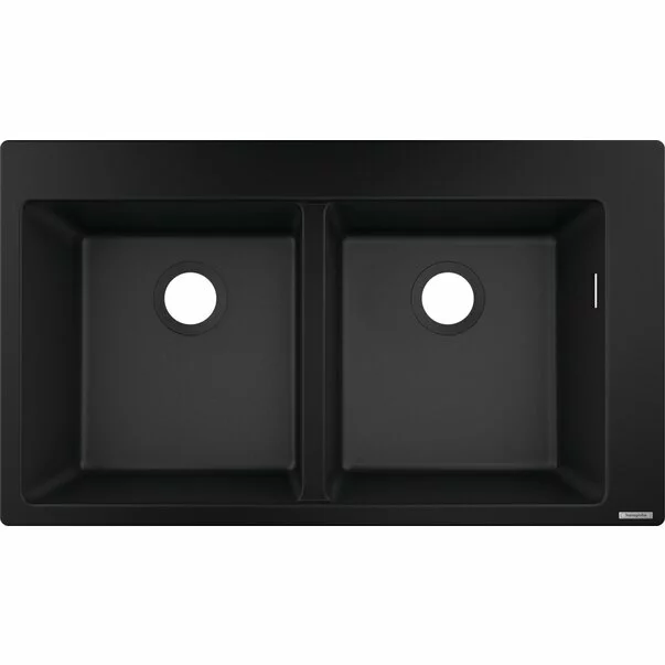 Chiuvete compozit - Chiuveta compozit Hansgrohe S51 SilicaTec negru grafit 88x51 cm