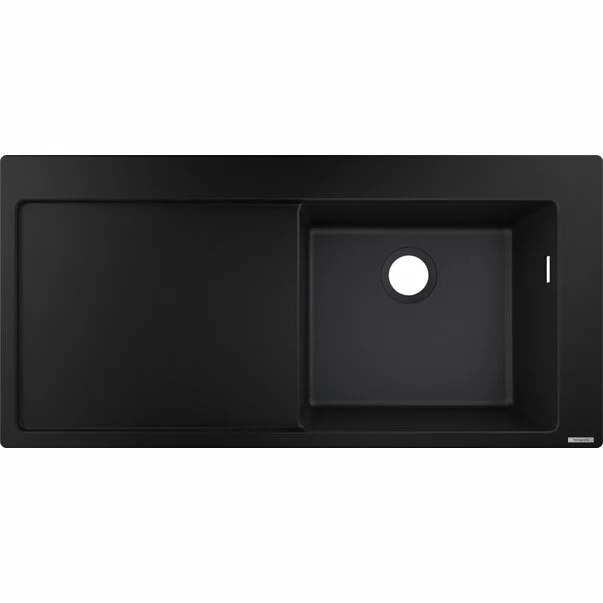 Chiuvete compozit - Chiuveta compozit Hansgrohe S51 SilicaTec negru grafit dreapta 105x51 cm