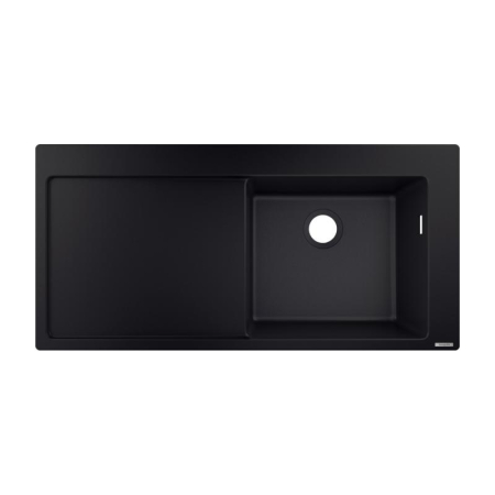 Chiuvete compozit - Chiuveta compozit Hansgrohe S51 SilicaTec negru grafit dreapta 105x51 cm