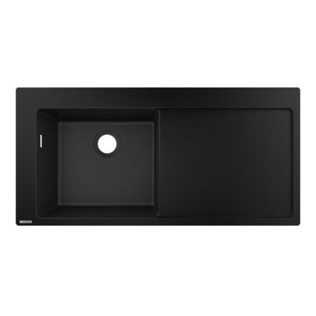 Bucatarie - Chiuveta compozit Hansgrohe S51 SilicaTec negru grafit stanga 105x51 cm