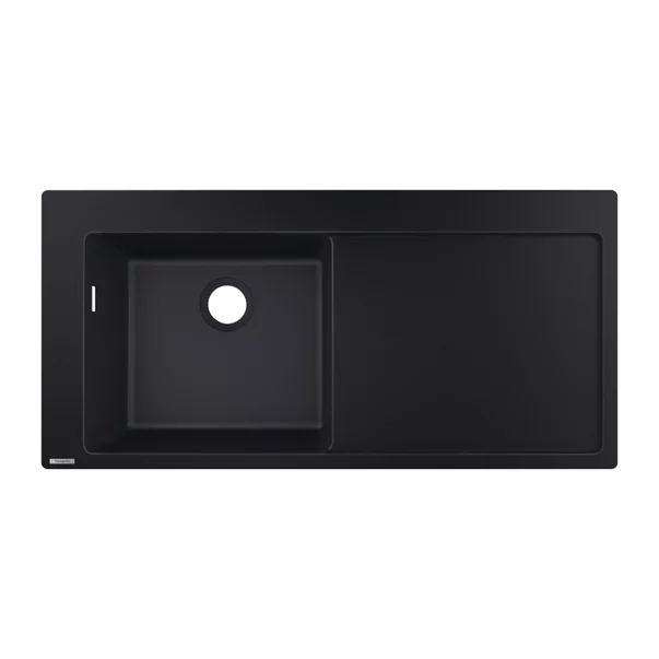Chiuvete compozit - Chiuveta compozit Hansgrohe S51 SilicaTec negru grafit stanga 105x51 cm