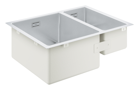 Chiuveta de bucatarie Grohe 31577SD1, K700, 585 x 440 mm, montare in blat, 2 cuve, sistem de scurgere, otel inoxidabil [2]