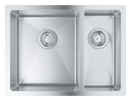 Bucatarie - Chiuveta de bucatarie Grohe 31577SD1, K700, 585 x 440 mm, montare in blat, 2 cuve, sistem de scurgere, otel inoxidabil