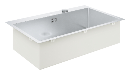 Chiuveta de bucatarie Grohe 31584SD1, K800, montare in/pe blat, 846 x 510 mm, 1 cuva, evacuare automata, inox satinat [1]