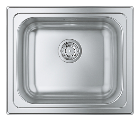Chiuveta de bucatarie Grohe K200 31719SD0, 533 x 458 mm, o cuva, montare pe blat, sistem de scurgere, inox satinat [1]