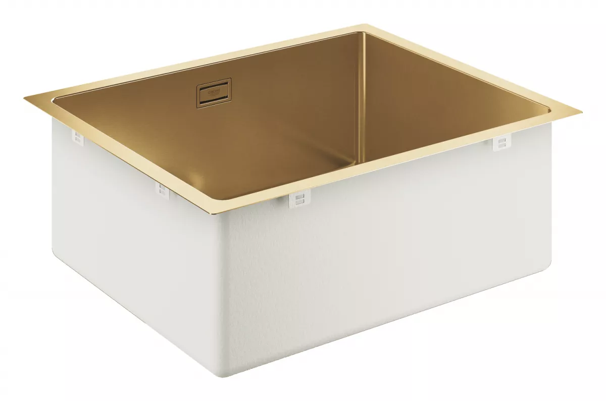 Chiuveta din otel inoxidabil Grohe K700U 31574GN1, 540 x 440 mm, 1 cuva, montare in/sub blat, kit evacuare, mat, auriu [2]