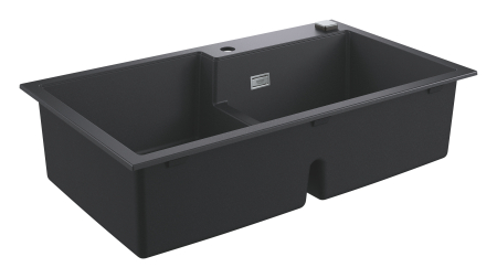 Chiuveta Quartz composite Grohe 31649AP0, K500, 860 x 500 mm, 2 boluri, montare pe blat, evacuare automata [3]