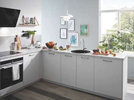 Chiuveta Quartz composite Grohe 31656AP0, K200, 380 x 200 mm, montare pe blat, evacuare manuala, Kit montaj si evacuare [3]