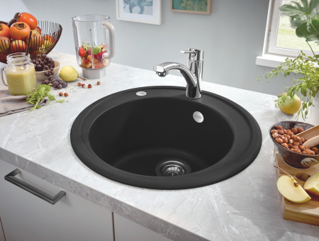 Chiuveta Quartz composite Grohe 31656AP0, K200, 380 x 200 mm, montare pe blat, evacuare manuala, Kit montaj si evacuare [1]