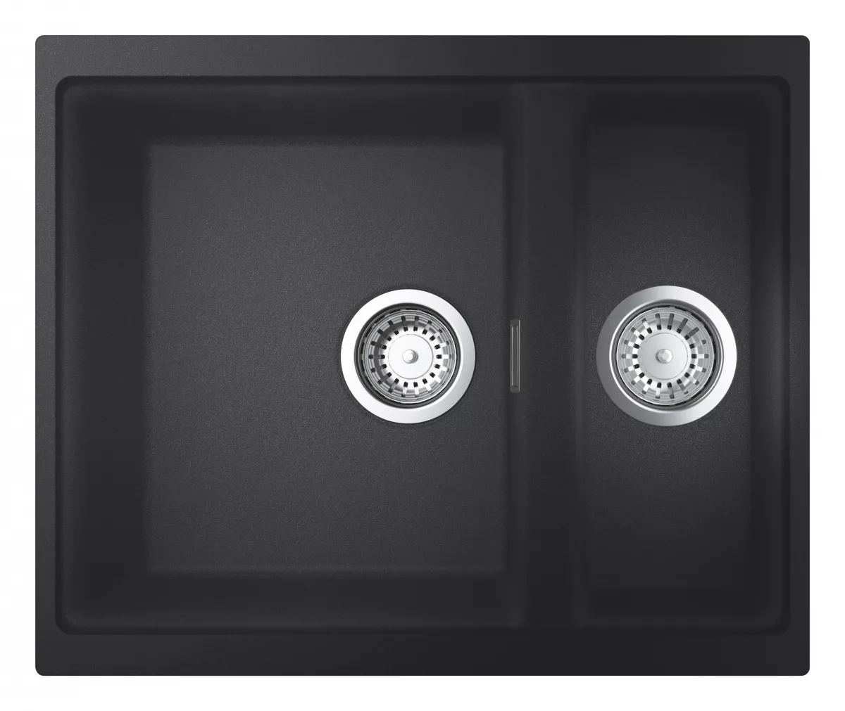 Chiuvete compozit - Chiuveta Quartz Grohe K500 31648AP0, 555 x 460 mm, pe/sub blat, evacuare, negru