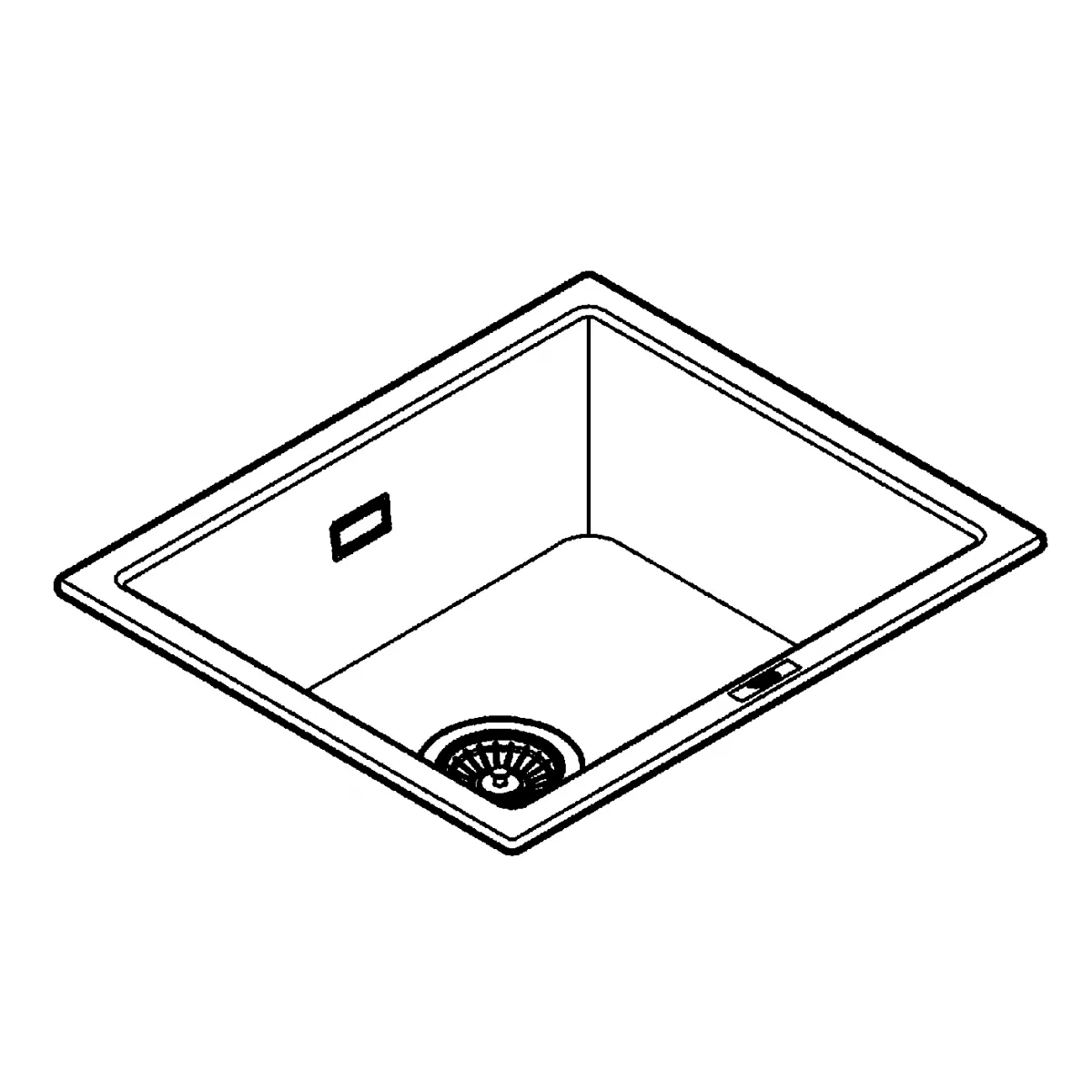 Chiuveta Quartz Grohe K700U 31654AP0, 533 x 457 mm, sub blat, evacuare, negru [7]