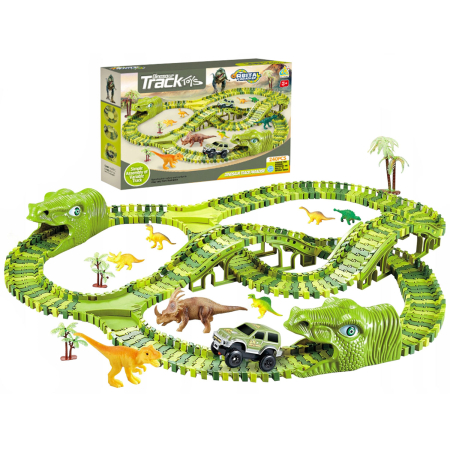 Dormitor & birou - Circuit masinute dinosaur park 240 segmente pista configurabila, 360 cm lungime, multicolor