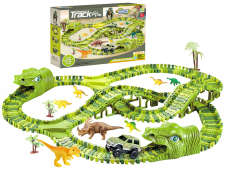 Circuit masinute dinosaur park 240 segmente pista configurabila, 360 cm lungime, multicolor [8]