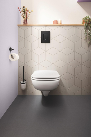 Clapeta actionare Grohe 389662430, Even, pentru toaleta, tip instalare verticala, orizontala, reversibila, negru [3]
