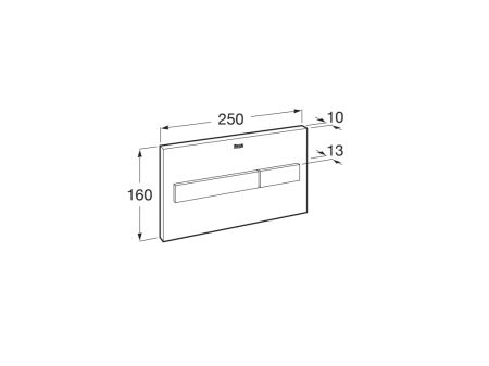 Clapeta actionare Roca A890088206, Wall PL7, pentru toaleta, utilizare igienica si eficienta, negru [1]