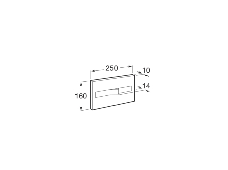Clapeta actionare Roca A890096001, Wall PL2, pentru toaleta, utilizare igienica si eficienta, crom [1]