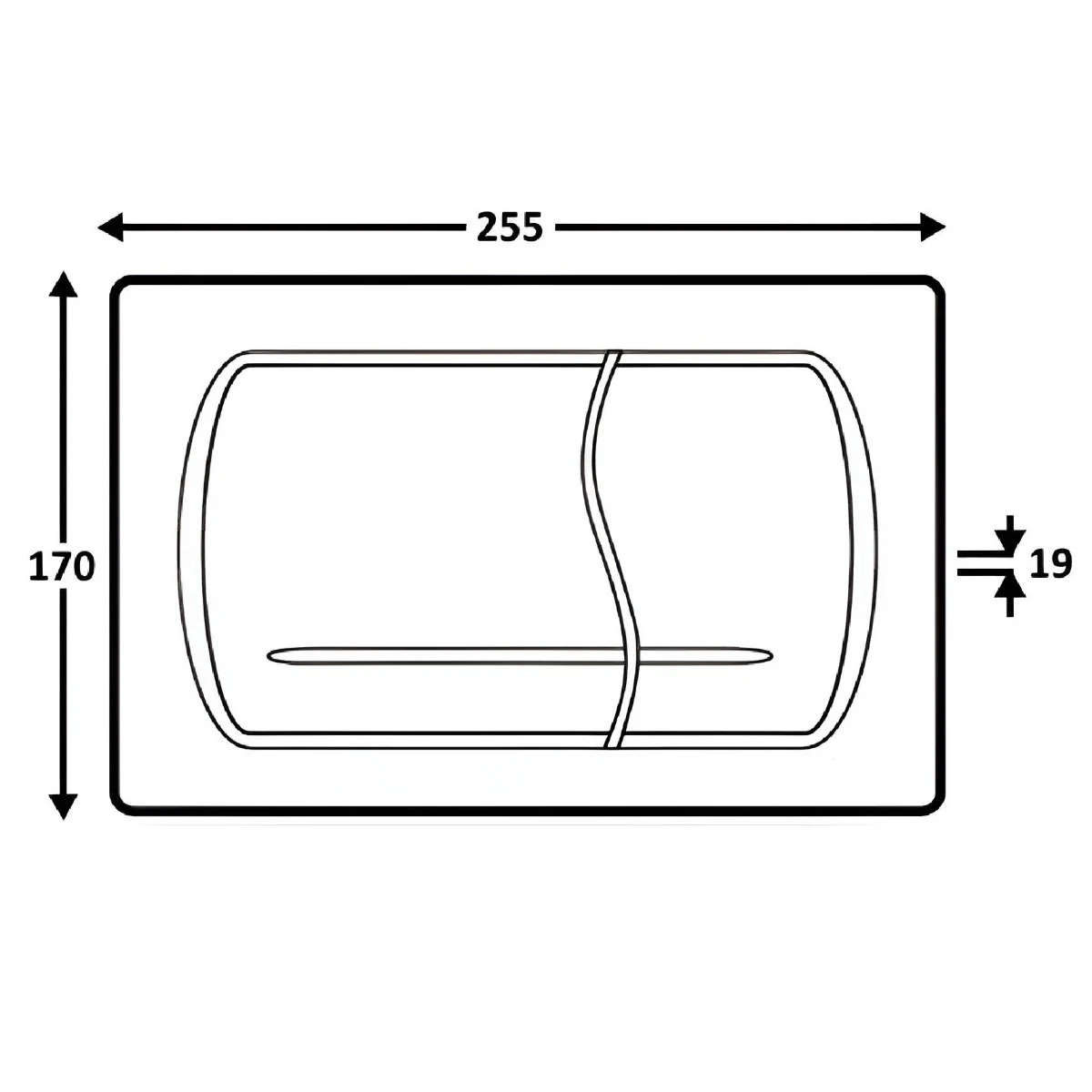 Clapeta actionare Roca A8901150B1, Wall 52B, pentru toaleta, utilizare igienica si eficienta, crom [1]