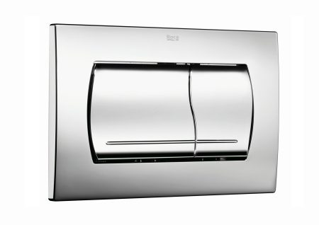 Baie - Clapeta actionare Roca A8901150B1, Wall 52B, pentru toaleta, utilizare igienica si eficienta, crom