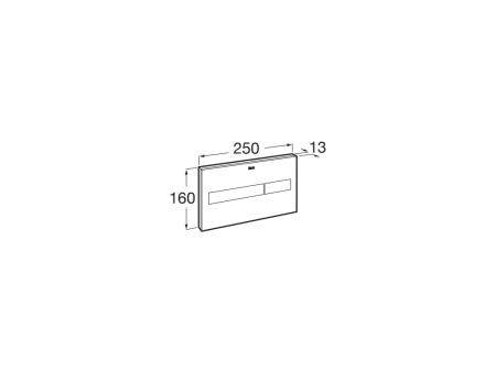 Clapeta actionare Roca A890188308, Wall, pentru toaleta, tip instalare orizontala, pentru tip rezervor incastrat, negru [1]