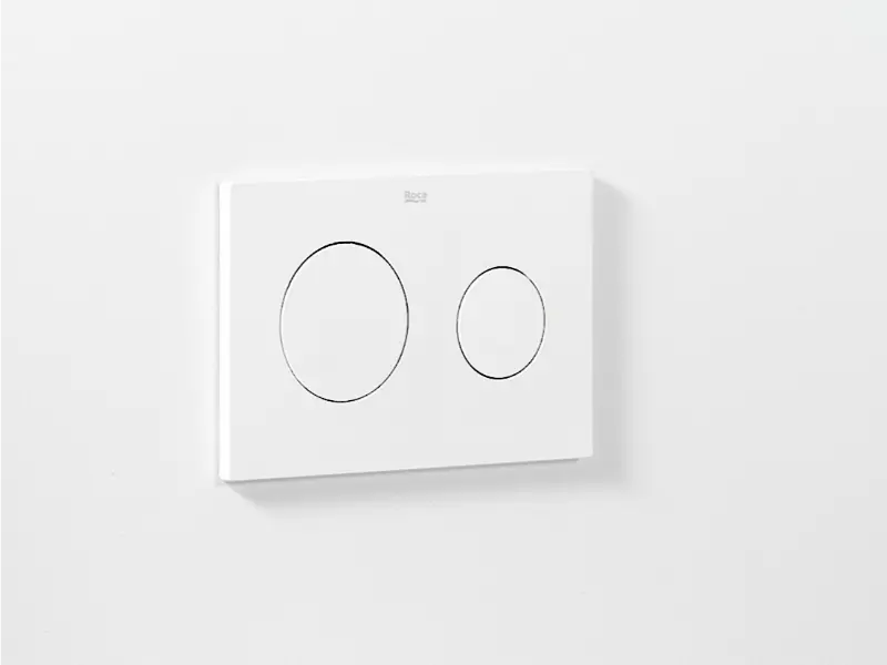Clapeta actionare Roca A890189207, Wall, pentru toaleta, tip instalare orizontala, pentru tip rezervor incastrat, alb [2]
