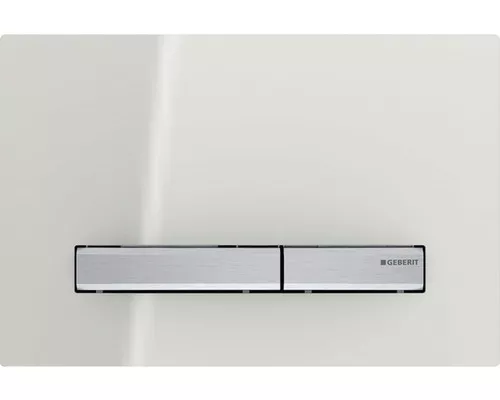 Clapete de actionare - Clapeta actionare WC Geberit Sigma 50 115.788.JL.2, dubla spalare, orizontala, 246 x 164 mm, metal lucios, bej/crom