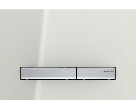 Baie - Clapeta actionare WC Geberit Sigma 50 115.788.JL.2, dubla spalare, orizontala, 246 x 164 mm, metal lucios, bej/crom